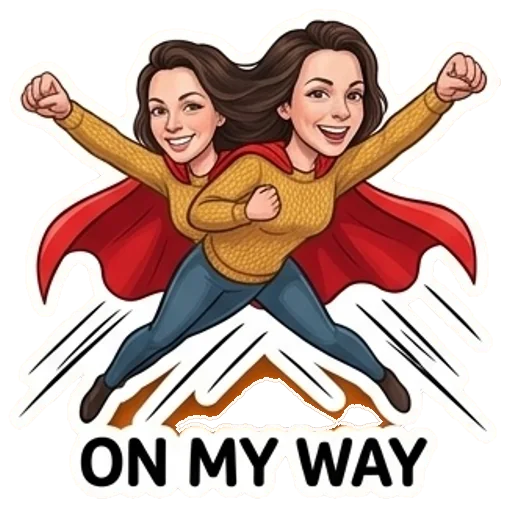 Sticker: a man waving